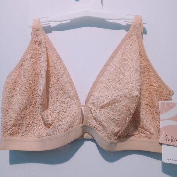 2x ALL YOU LIVELY Women's Bra Bralette Lace Peach | 272/ADR35 | Size 3 - Picture 1 of 9